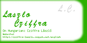 laszlo cziffra business card