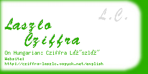 laszlo cziffra business card